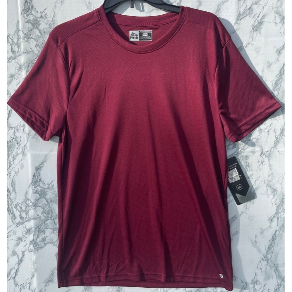 RBX Performance Mens Size M Short-Sleeve Athletic Shirt  Maroon